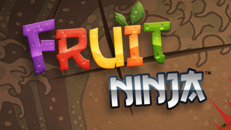 In Fruit Ninja the player must slice fruit that is thrown into the air by swiping the device's touch screen with their finger or the player's arms and hands, and must not slice bombs.