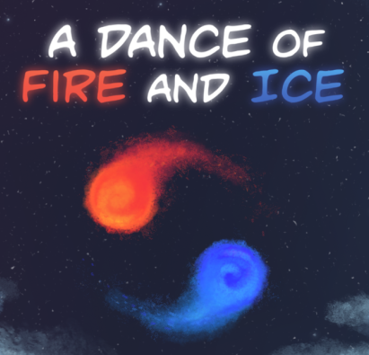 A Dance of Fire and Ice is a simple one-button rhythm game.