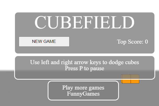 Cubefield is a simple but addictive game, there are only two controls – left and right. Use the arrow keys on your keyboard to guide your ship through an endless field of ominous looking coloured cubes – if you hit one, it’s game over.