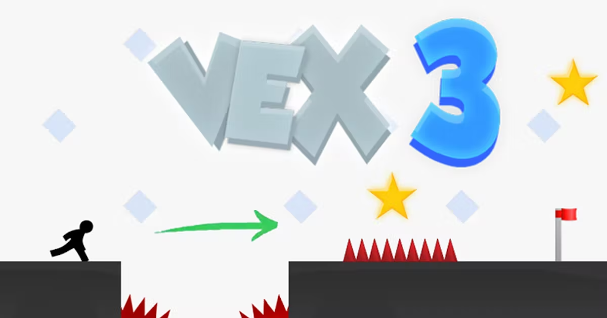 Vex 3 is the third platform game in the Vex series. The game is full of twists and turns, with a labyrinth of deadly devices and traps to navigate on each level.