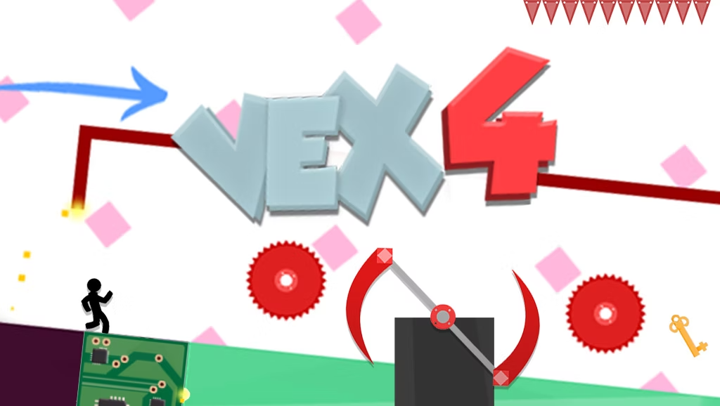 Vex 4 is an amazing stick platformer in which you climb, jump, swim, and fly your way through 9 challenging acts. It is the sequel of Vex 3, a massive hit, and will be equally fun and challenging for players of all ages.